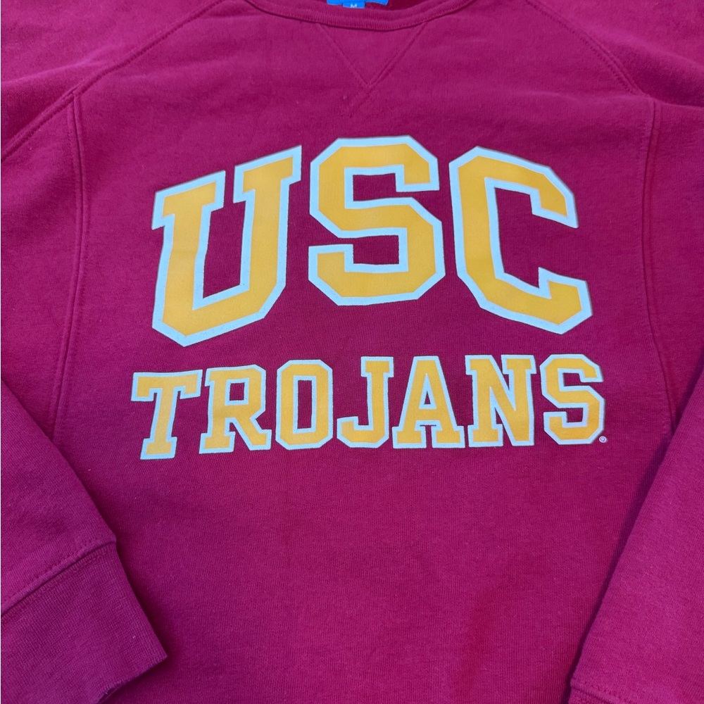 Champion USC Trojans Future Friendly Crewneck Sweatshirt Red/Gold Women's M - Picture 3 of 8